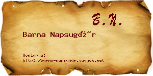 Barna Napsugár névjegykártya